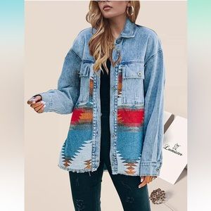Aztec Inspired Denim Jacket